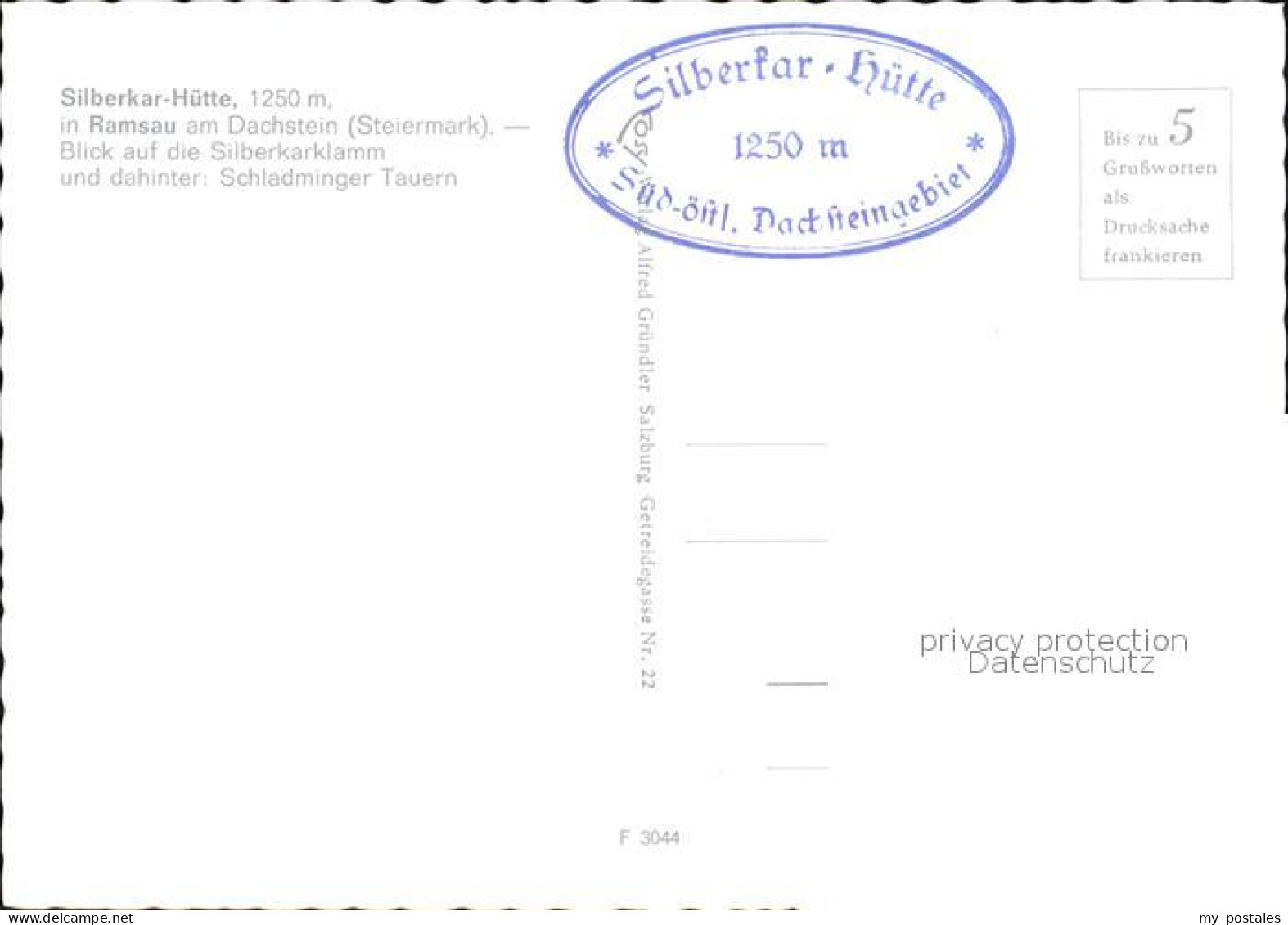 72507383 Ramsau Dachstein Steiermark Mit Silberkarklamm Ramsau Am Dachstein - Autres & Non Classés