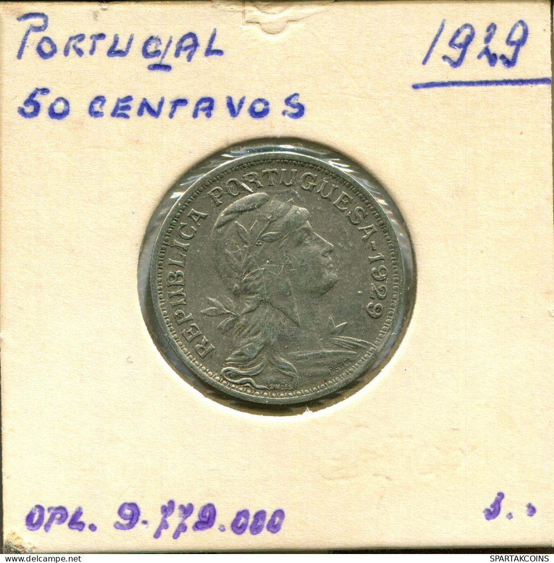 50 CENTAVOS 1929 PORTUGAL Pièce #AT290.F.A - Portogallo