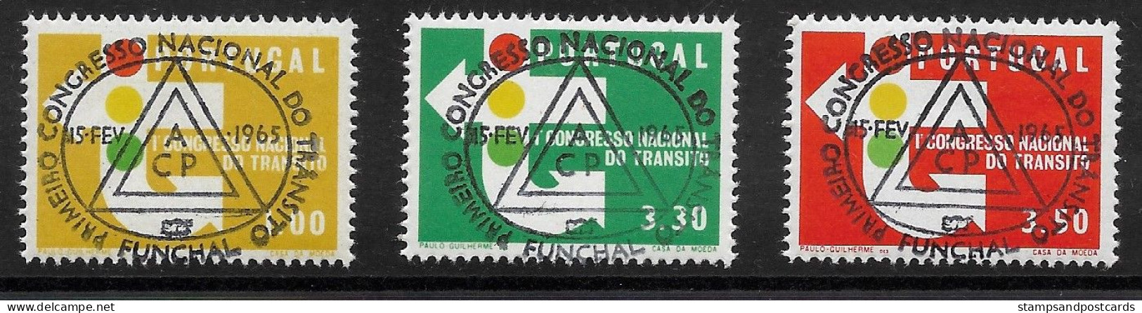 Portugal 1965 Congrès National De La Circulation Routière Cachet Premier Jour Funchal Madeira Madère - Used Stamps