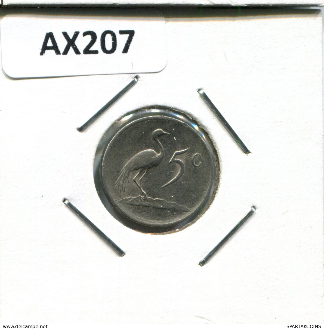 5 CENTS 1976 SUDAFRICA SOUTH AFRICA Moneda #AX207.E.A - Sud Africa