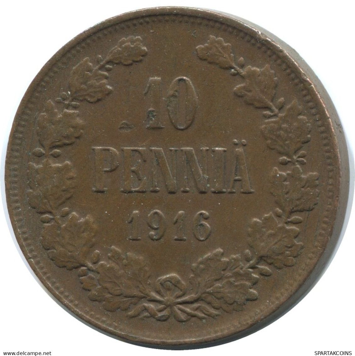 10 PENNIA 1916 FINLAND Coin RUSSIA EMPIRE #AB128.5.U.A - Finlande