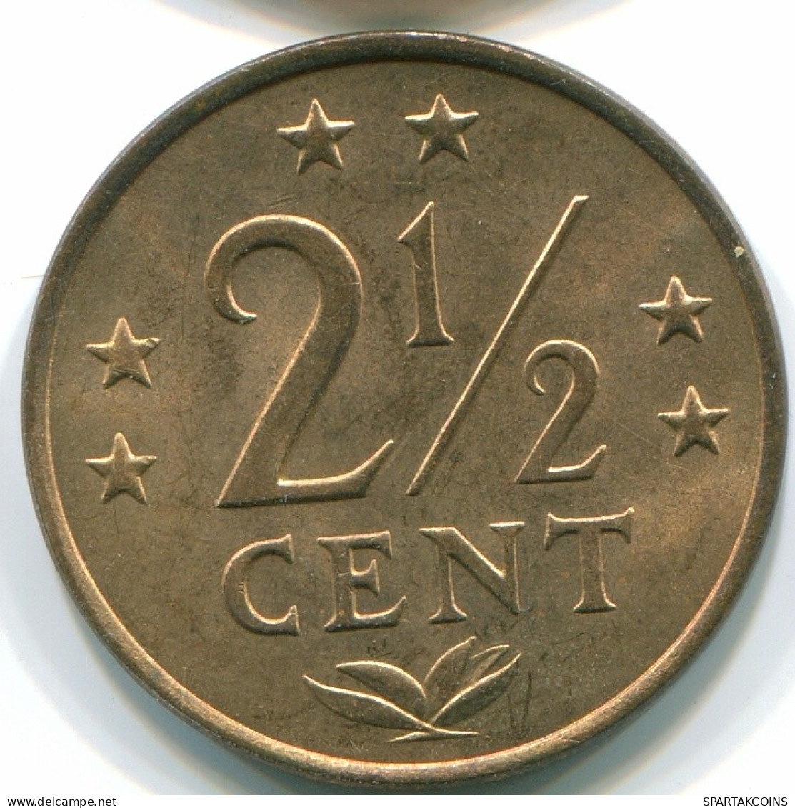 2 1/2 CENT 1975 ANTILLES NÉERLANDAISES Bronze Colonial Pièce #S10522.F.A - Netherlands Antilles