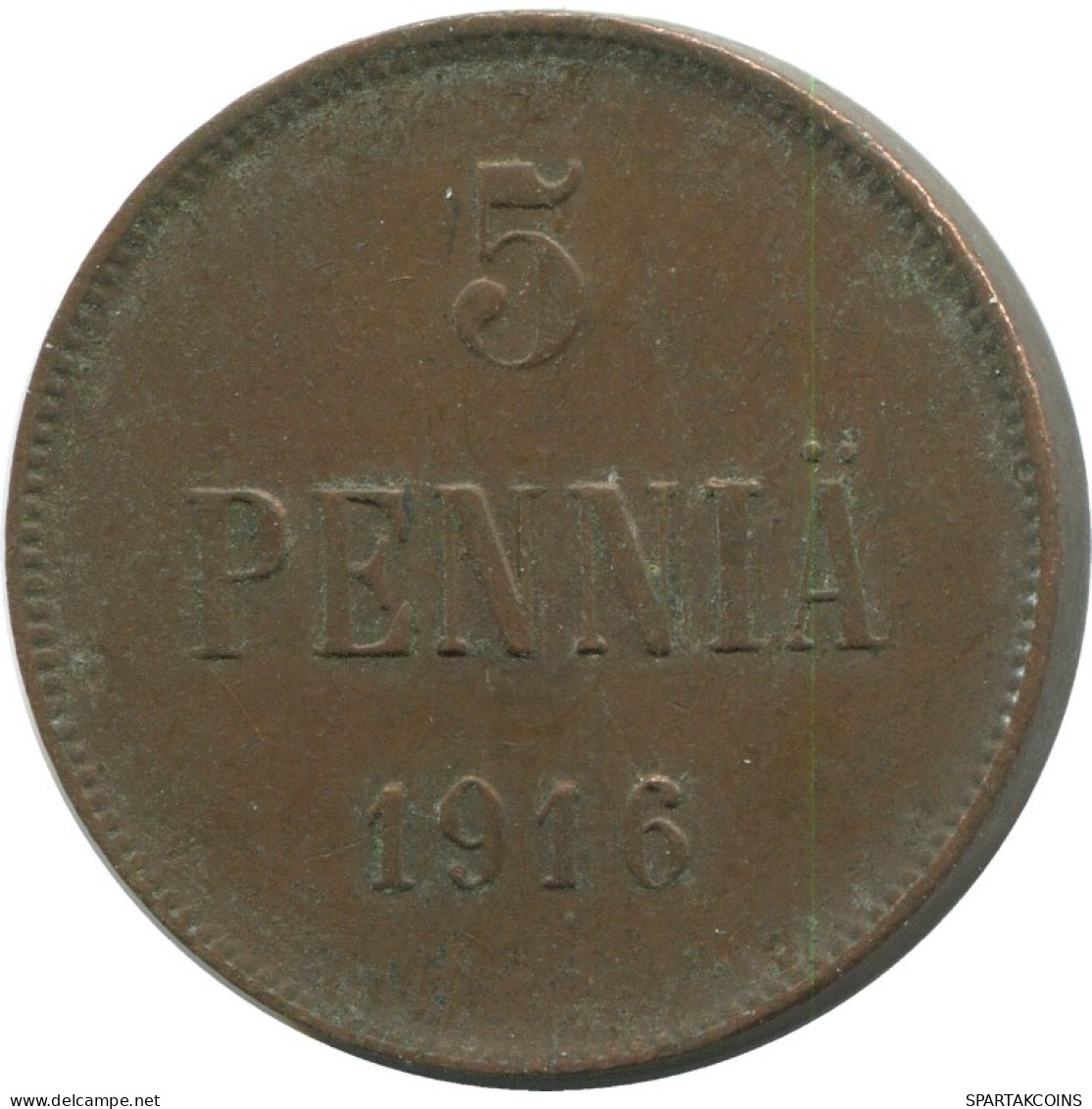 5 PENNIA 1916 FINNLAND FINLAND Münze RUSSLAND RUSSIA EMPIRE #AB129.5.D.A - Finlande