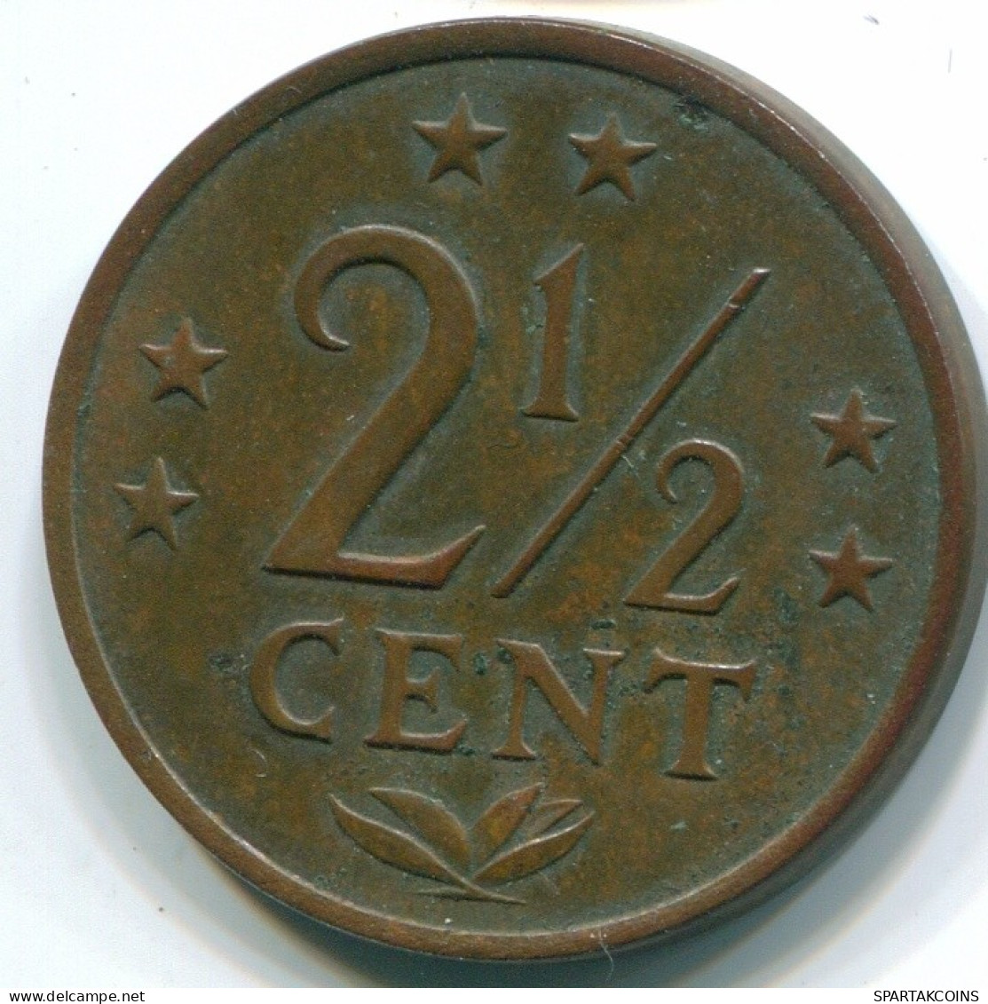 2 1/2 CENT 1971 NIEDERLÄNDISCHE ANTILLEN Bronze Koloniale Münze #S10492.D.A - Netherlands Antilles