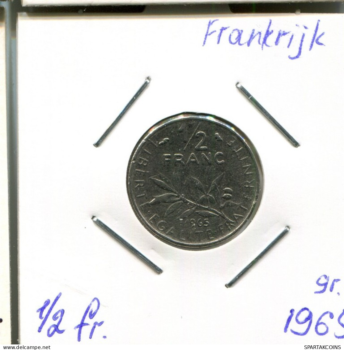 1/2 FRANC 1969 FRANCE Pièce Française #AM237.F.A - 1/2 Franc