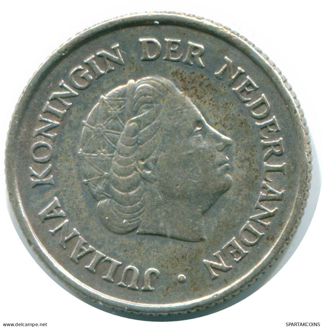 1/4 GULDEN 1965 ANTILLAS NEERLANDESAS PLATA Colonial Moneda #NL11328.4.E.A - Antilles Néerlandaises