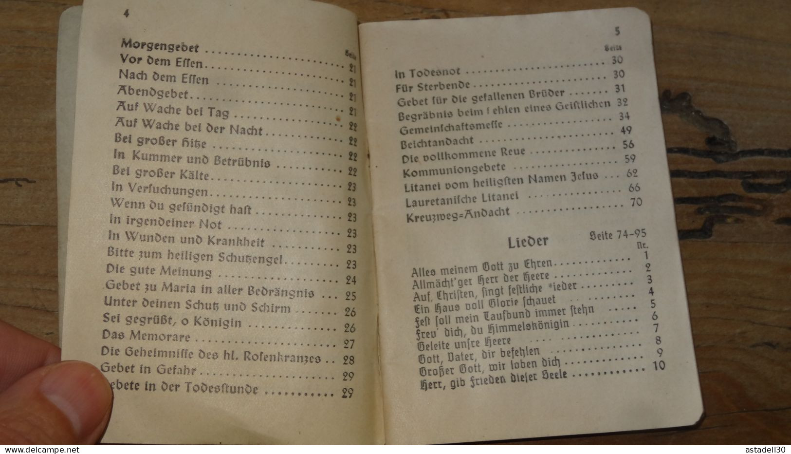 Livret Evangelisches Feldgefangbuch WWII  ...... Caisse-9 ......... BJ-3 - 1939-45