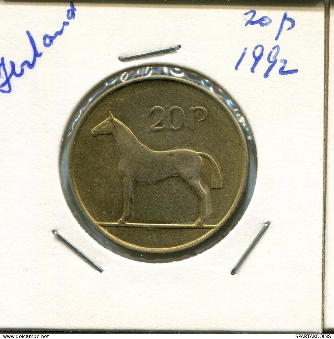 20 PENCE 1992 IRLANDA IRELAND Moneda #AN614.E.A - Irlanda