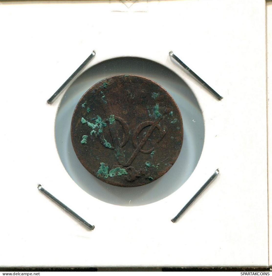 1734 HOLLAND VOC DUIT IINDES NÉERLANDAIS NETHERLANDS NEW YORK COLONIAL PENNY #VOC2798.7.F.A - Indes Néerlandaises