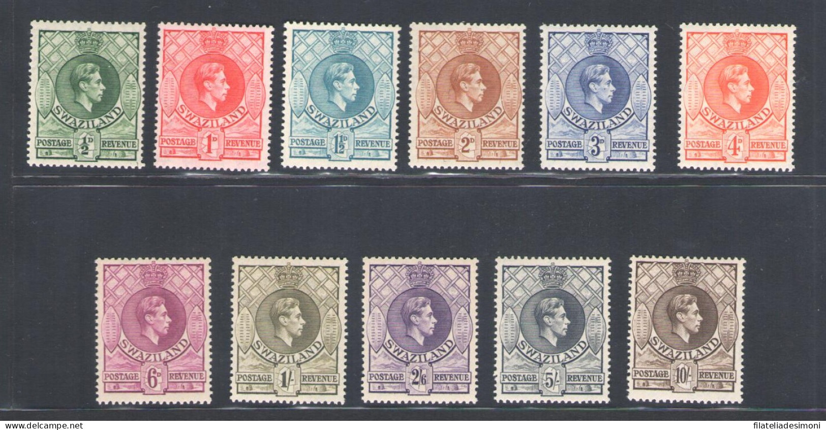 1938-54 Swaziland, Stanley Gibbons N. 28/38a - MNH** - Other & Unclassified