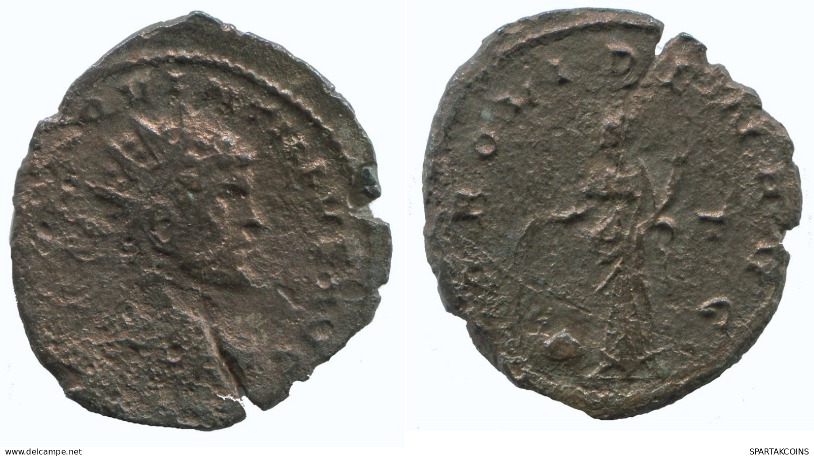 QVINTILLUS ANTONINIANUS Siscia T AD270 Provident AVG 2.7g/22mm #NNN1923.18.D.A - Der Soldatenkaiser (die Militärkrise) (235 / 284)