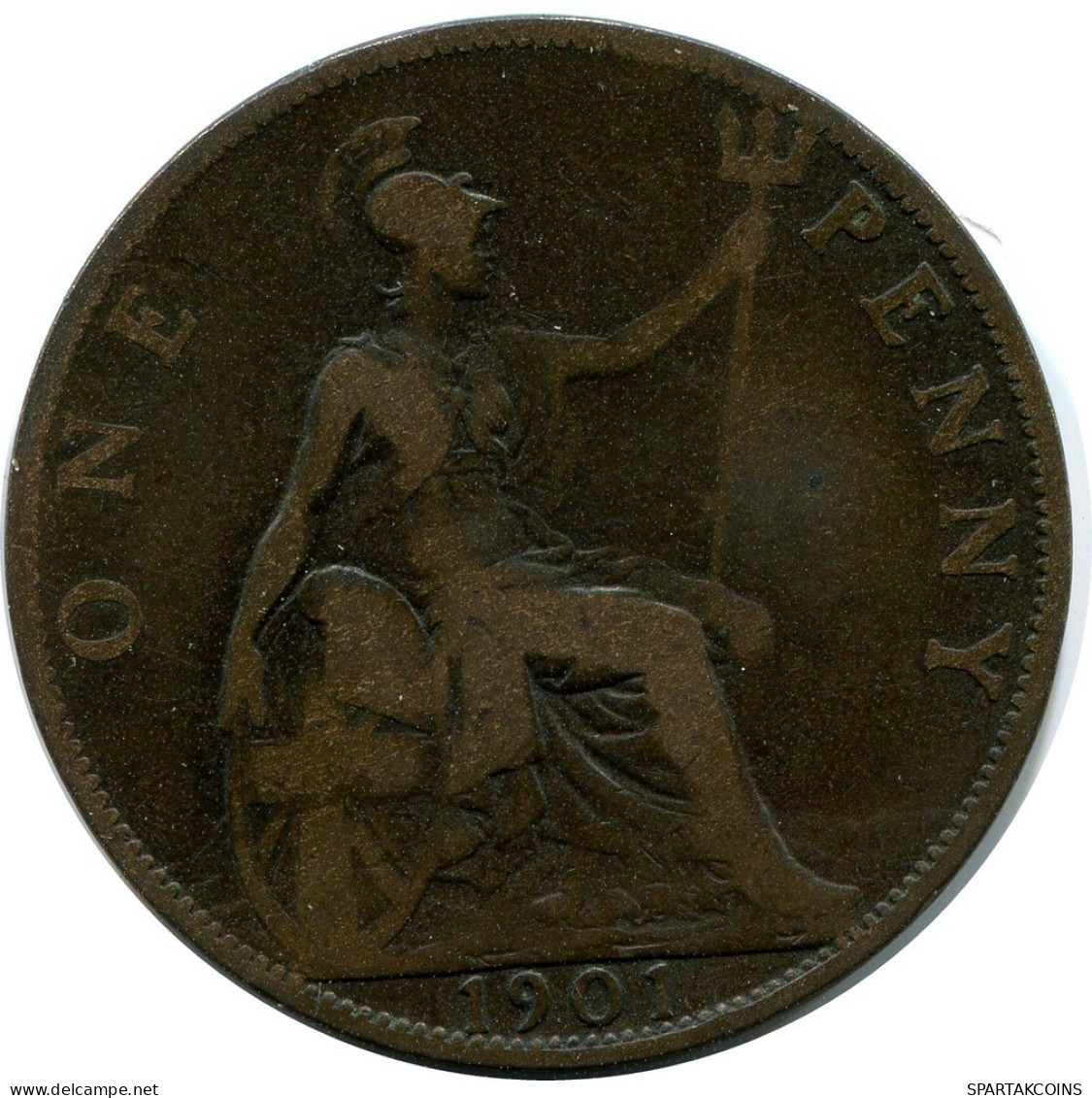 PENNY 1901 UK GRANDE-BRETAGNE GREAT BRITAIN Pièce #AZ793.F.A - D. 1 Penny