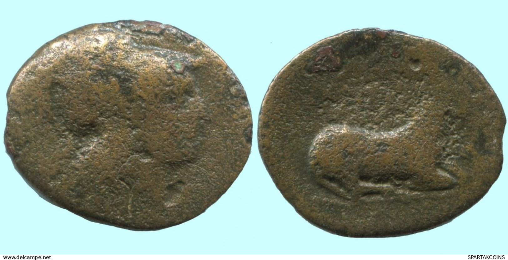 DEER AUTHENTIC ORIGINAL ANCIENT GREEK Coin 6.5g/20mm #AF907.12.U.A - Griechische Münzen