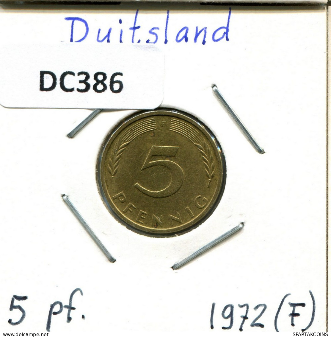5 PFENNIG 1972 F WEST & UNIFIED GERMANY Coin #DC386.U.A - 5 Pfennig