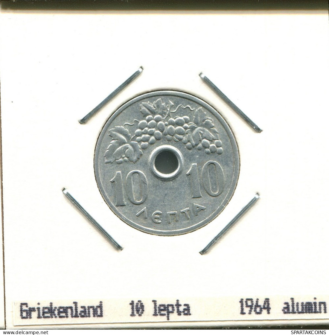 10 LEPTA 1964 GRIECHENLAND GREECE Münze #AS425.D.A - Griekenland