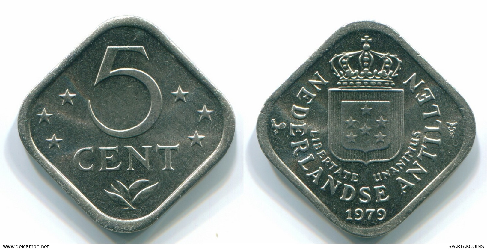 5 CENTS 1979 NIEDERLÄNDISCHE ANTILLEN Nickel Koloniale Münze #S12296.D.A - Antillas Neerlandesas