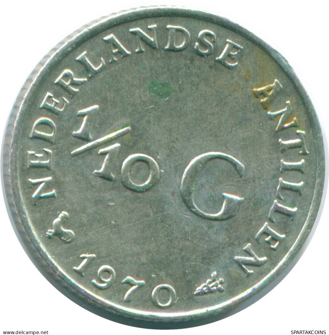 1/10 GULDEN 1970 NIEDERLÄNDISCHE ANTILLEN SILBER Koloniale Münze #NL13017.3.D.A - Netherlands Antilles