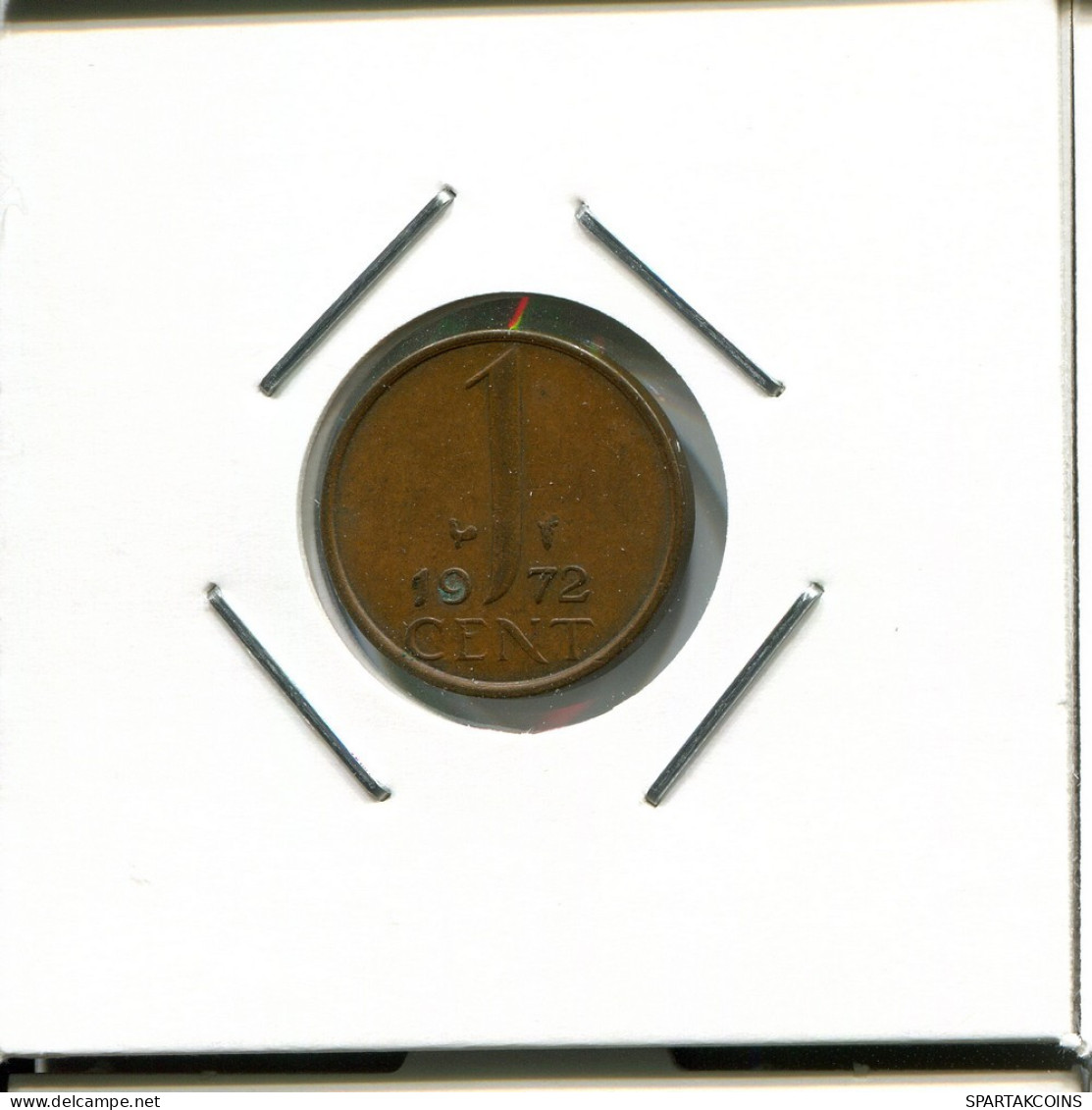 1 CENT 1972 NETHERLANDS Coin #AR541.U.A - 1948-1980: Juliana