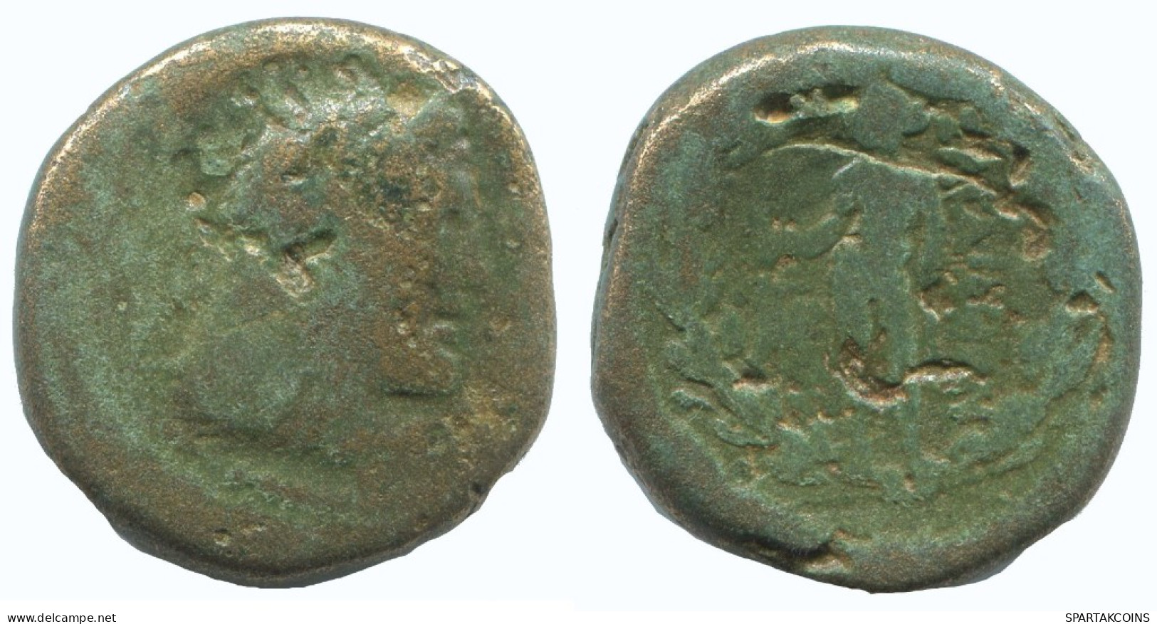 BACCHUS GENUINE ANTIKE GRIECHISCHE Münze 5g/18mm #AA056.13.D.A - Griechische Münzen