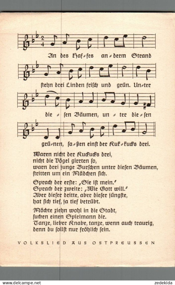 H2540 - Volkslied Aus Ostpreussen - Blatt Papier - Muziek