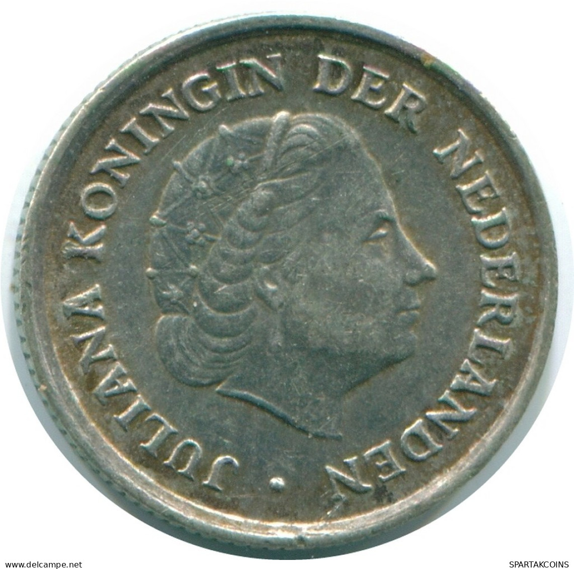 1/10 GULDEN 1966 ANTILLAS NEERLANDESAS PLATA Colonial Moneda #NL12923.3.E.A - Antille Olandesi