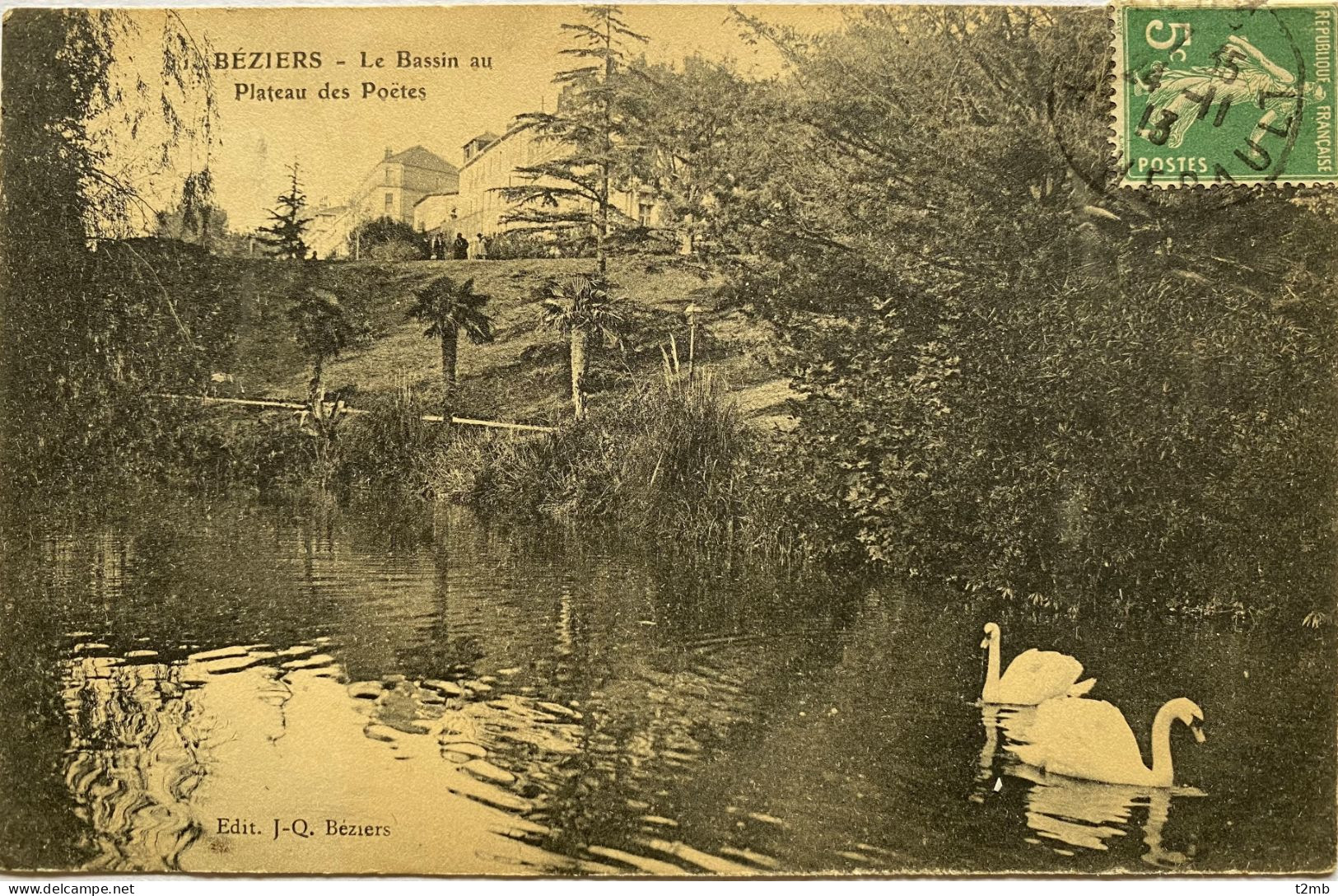 CPA (Herault) BEZIERS. Le Bassin Au Plateau Des Poetes - Beziers