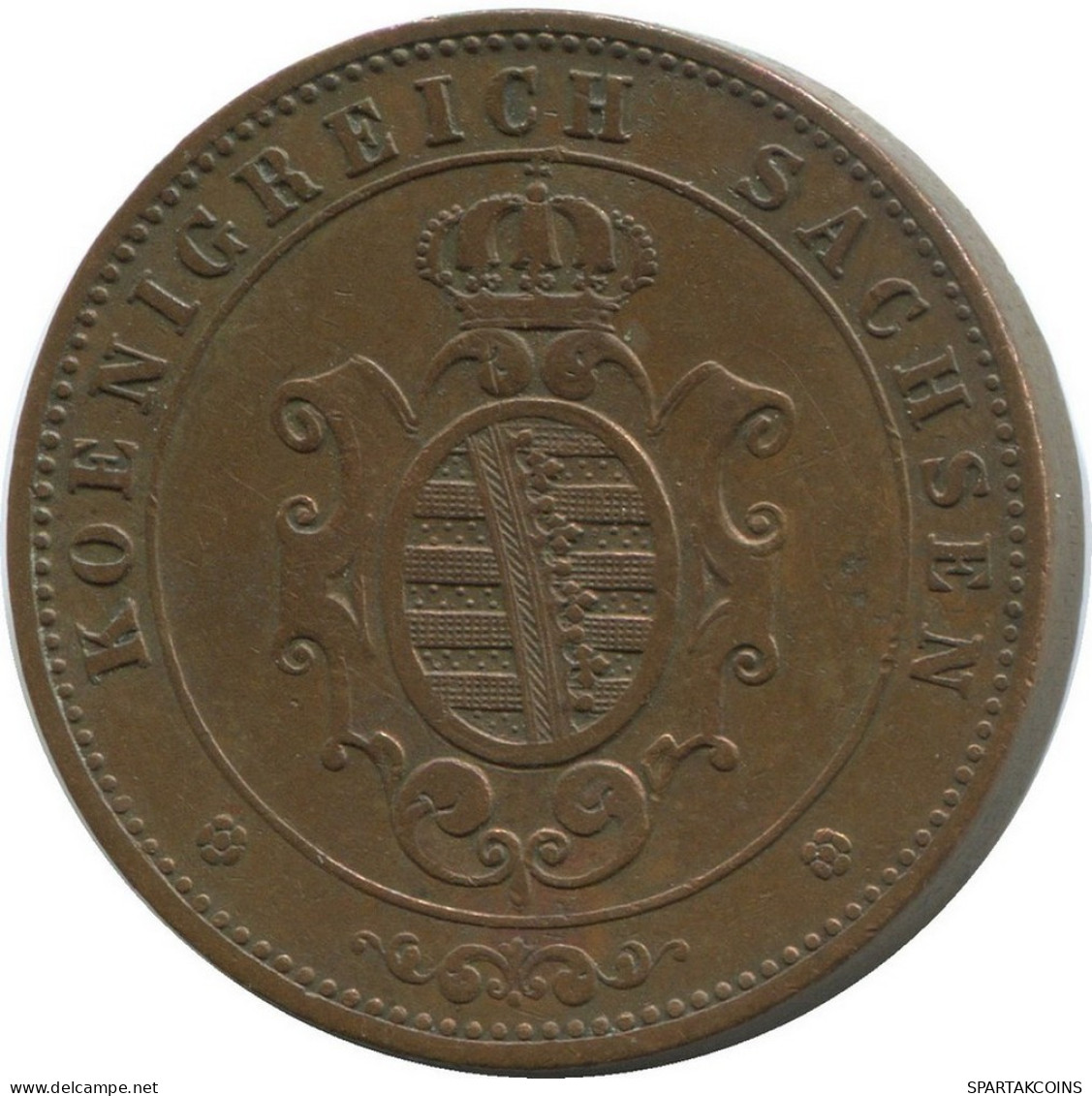 SAXONY 5 PFENNIG 1869 B Dresden Mint German States #DE10522.12.F.A - Other & Unclassified