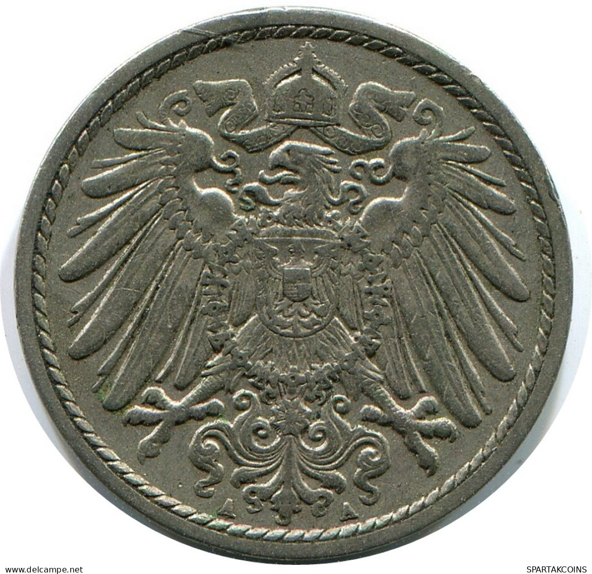 5 PFENNIG 1912 A GERMANY Coin #DB160.U.A - 5 Pfennig