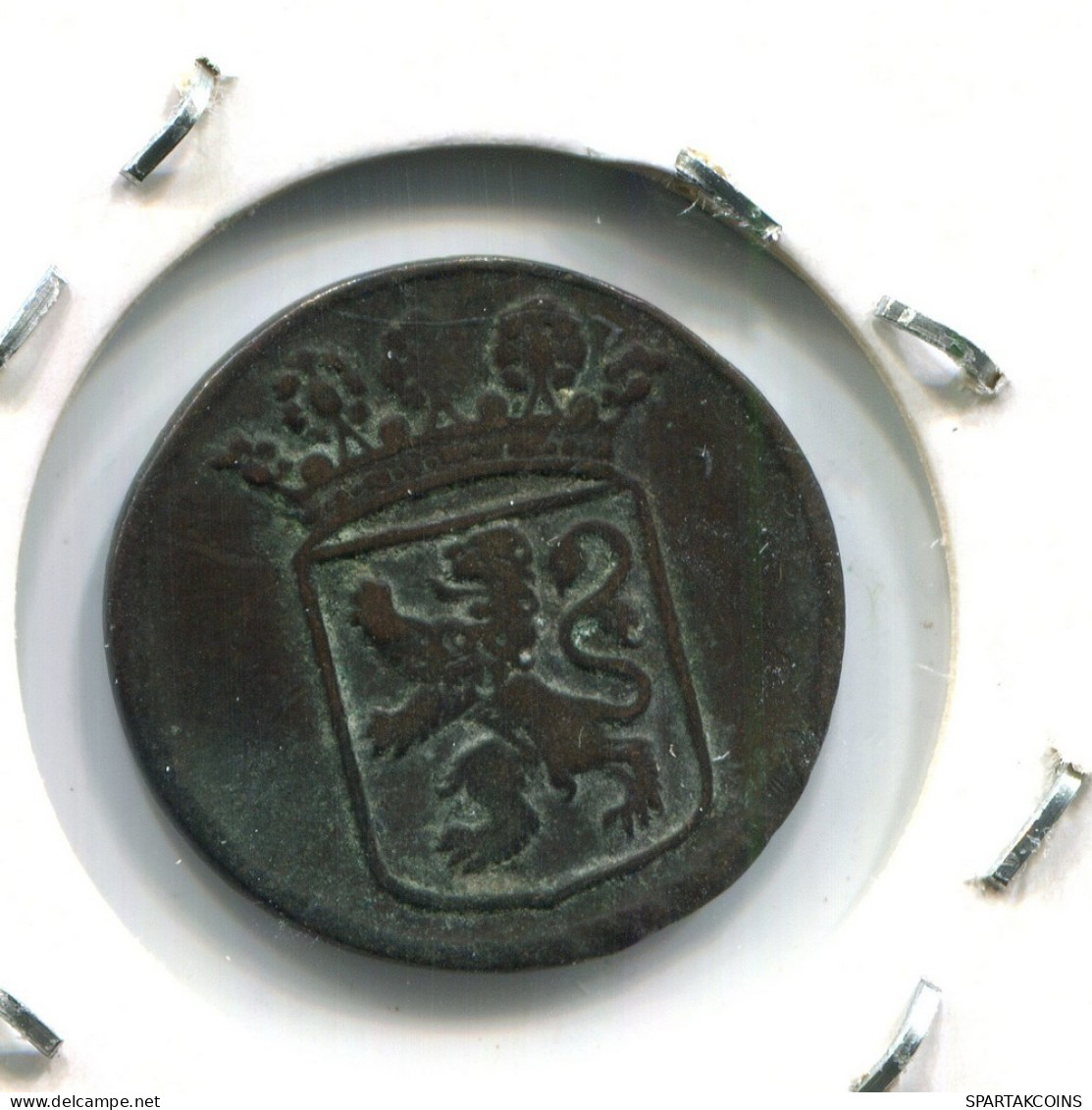 1746 HOLLAND VOC DUIT INDES NÉERLANDAIS NETHERLANDS NEW YORK COLONIAL PENNY #VOC1853.10.F.A - Indes Néerlandaises