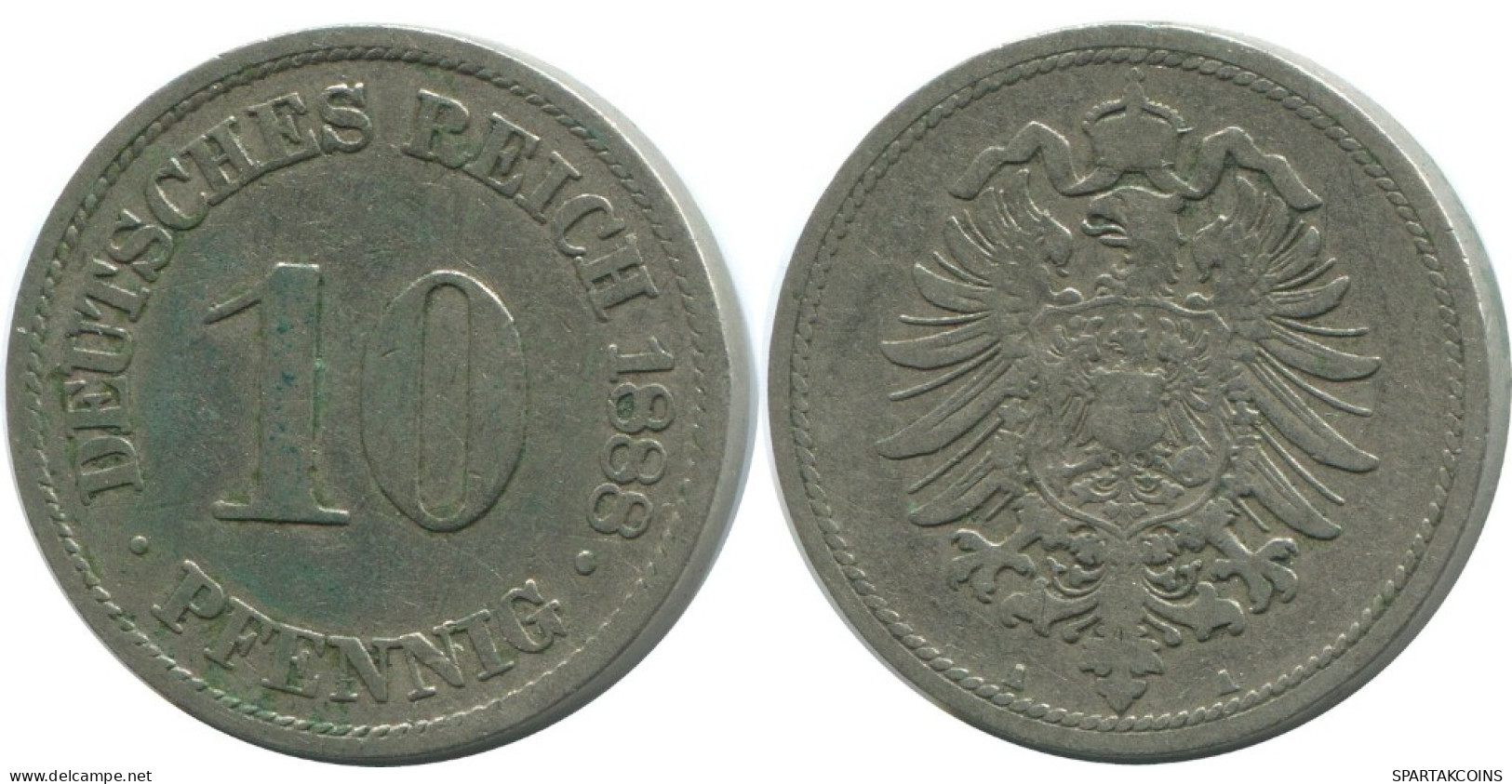 10 PFENNIG 1888 A GERMANY Coin #AE448.U.A - 10 Pfennig