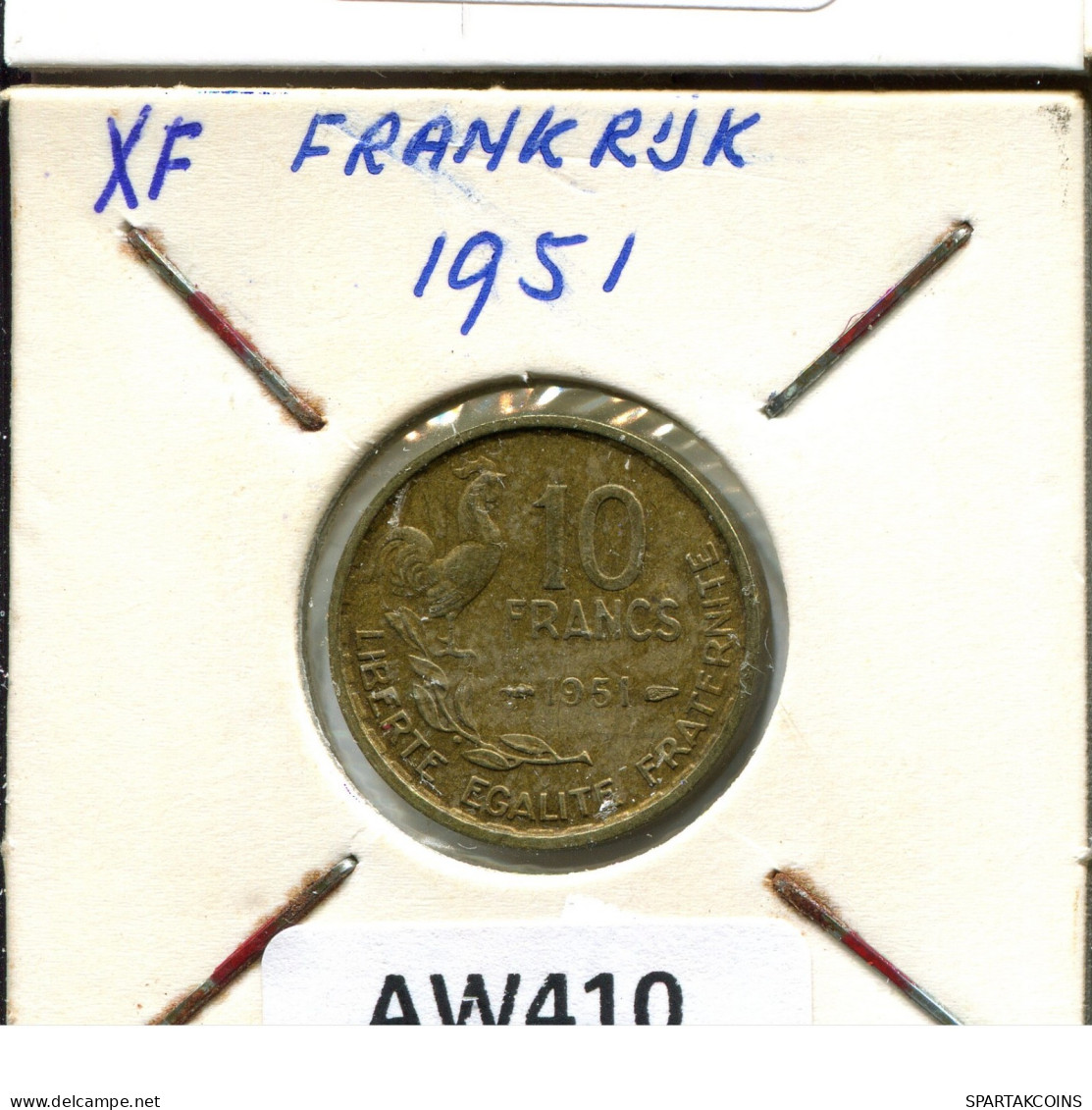 10 FRANCS 1951 FRANKREICH FRANCE Französisch Münze #AW410.D.A - 10 Francs