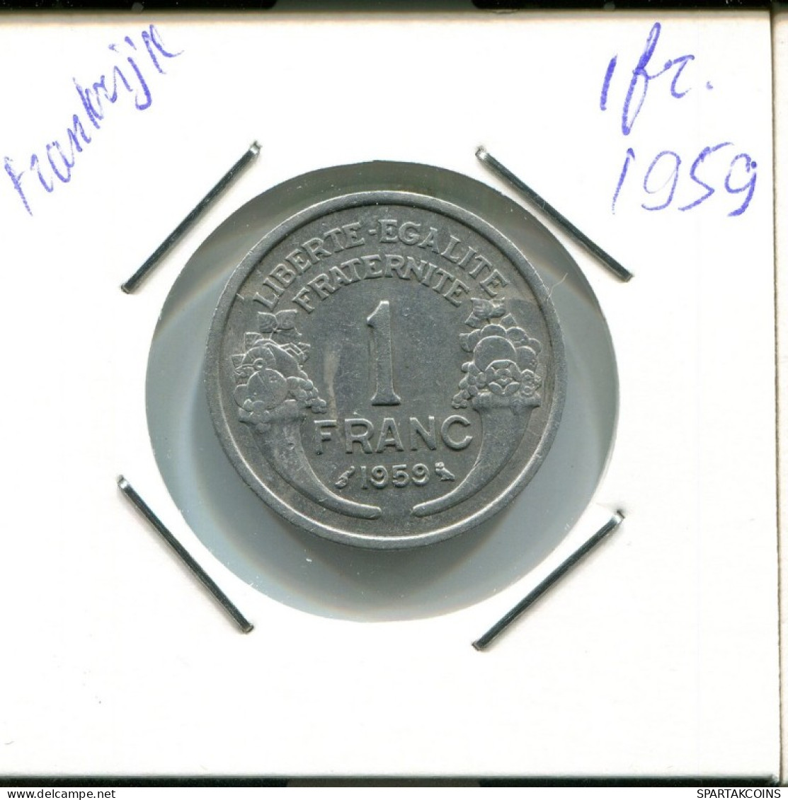 1 FRANC 1959 FRANKREICH FRANCE Französisch Münze #AN954.D.A - 1 Franc