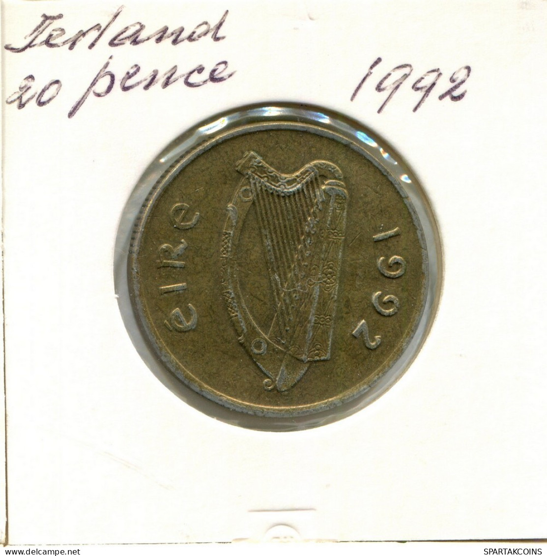 20 PENCE 1992 IRLANDE IRELAND Pièce #AY699.F.A - Irlanda