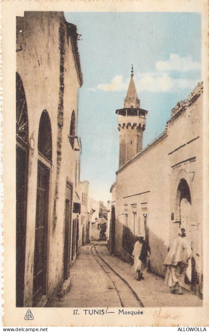 27031 " TUNIS-MOSQUÉE " ANIMÉ-VERA FOTO-CART. POST.  SPED.1937 - Tunisia