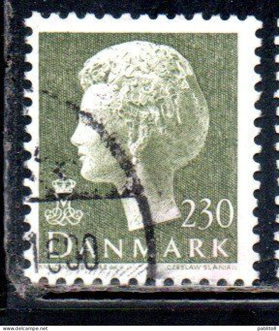 DANEMARK DANMARK DENMARK DANIMARCA 1979 1982 1981 QUEEN MARGRETHE 230o USED USATO OBLITERE' - Used Stamps