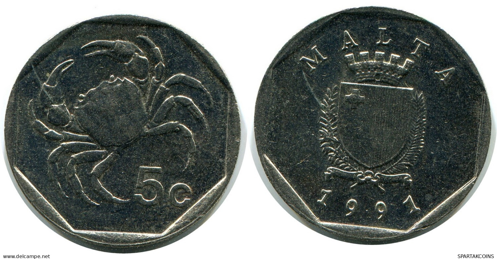 5 CENTS 1991 MALTA Münze #AZ296.D.A - Malta