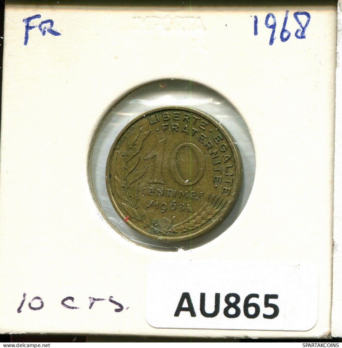 10 CENTIMES 1968 FRANCE Pièce #AU865.F.A - 10 Centimes