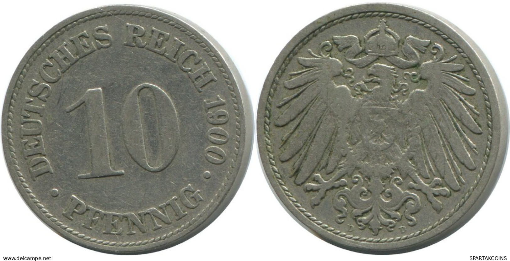 10 PFENNIG 1900 D ALLEMAGNE Pièce GERMANY #AE503.F.A - 10 Pfennig