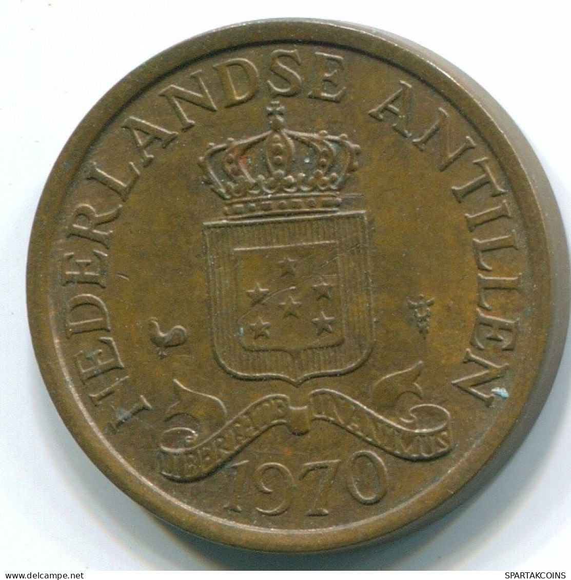 1 CENT 1970 ANTILLES NÉERLANDAISES Bronze Colonial Pièce #S10598.F.A - Antillas Neerlandesas