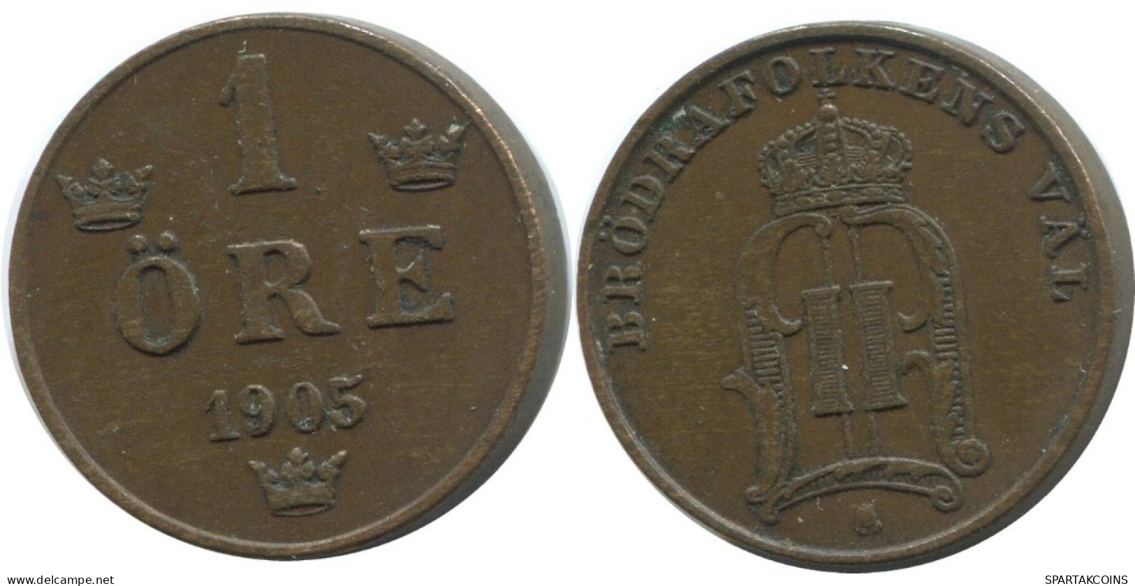 1 ORE 1905 SWEDEN Coin #AD316.2.U.A - Sweden