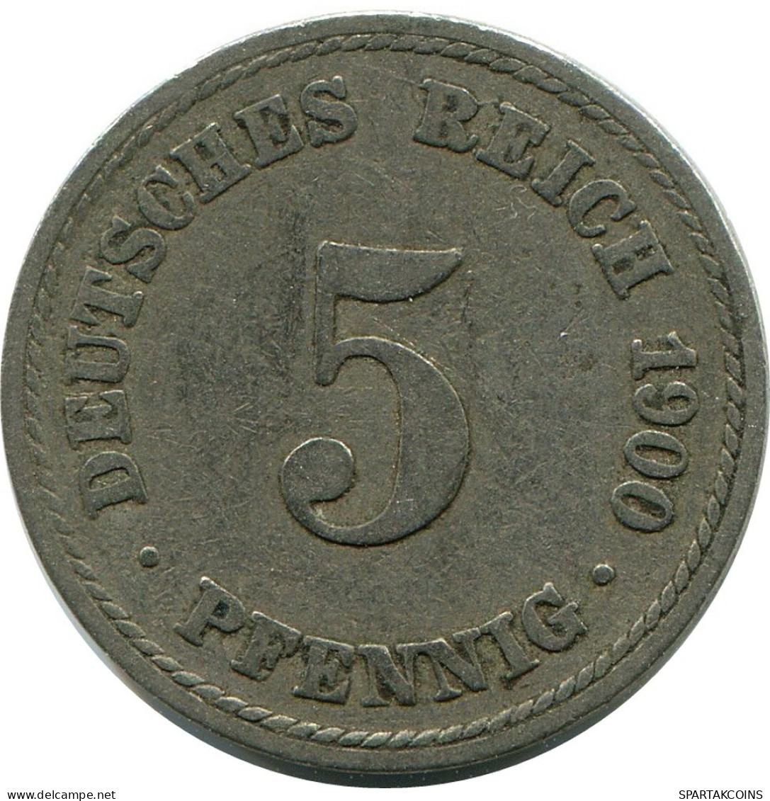 5 PFENNIG 1900 A ALEMANIA Moneda GERMANY #DB210.E.A - 5 Pfennig