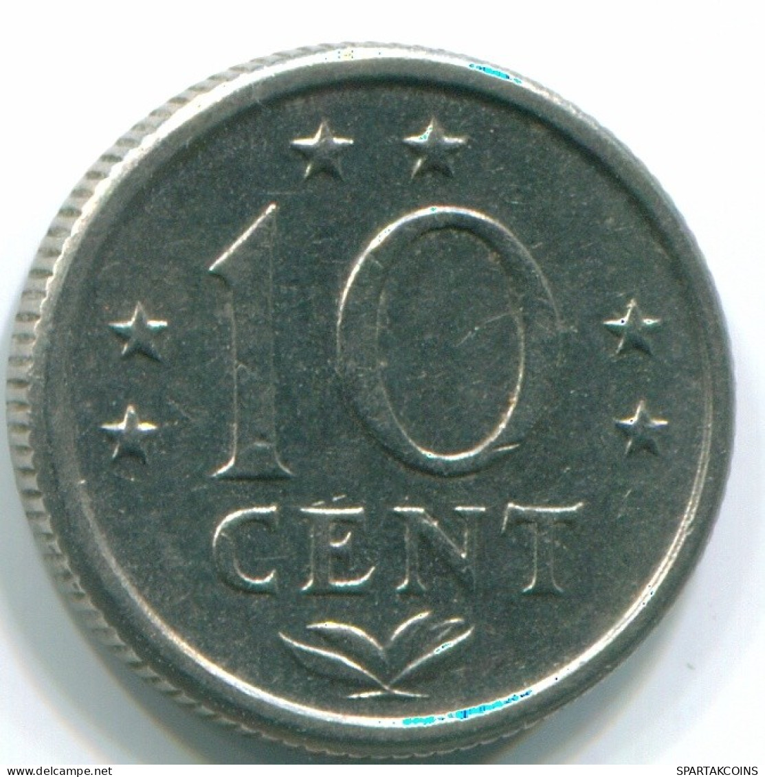 10 CENTS 1971 NETHERLANDS ANTILLES Nickel Colonial Coin #S13452.U.A - Nederlandse Antillen