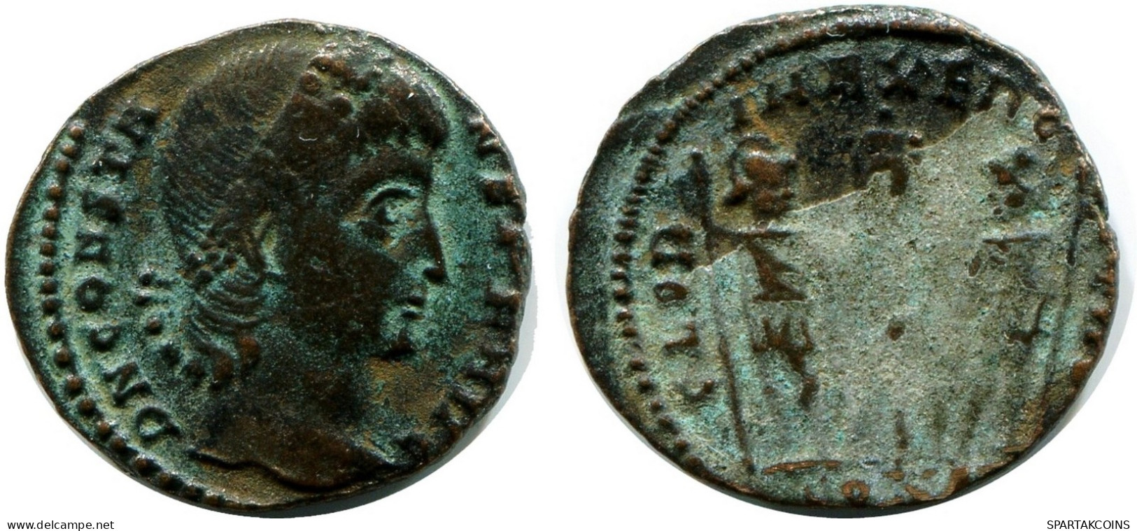 CONSTANS MINTED IN CONSTANTINOPLE FOUND IN IHNASYAH HOARD EGYPT #ANC11930.14.U.A - The Christian Empire (307 AD Tot 363 AD)