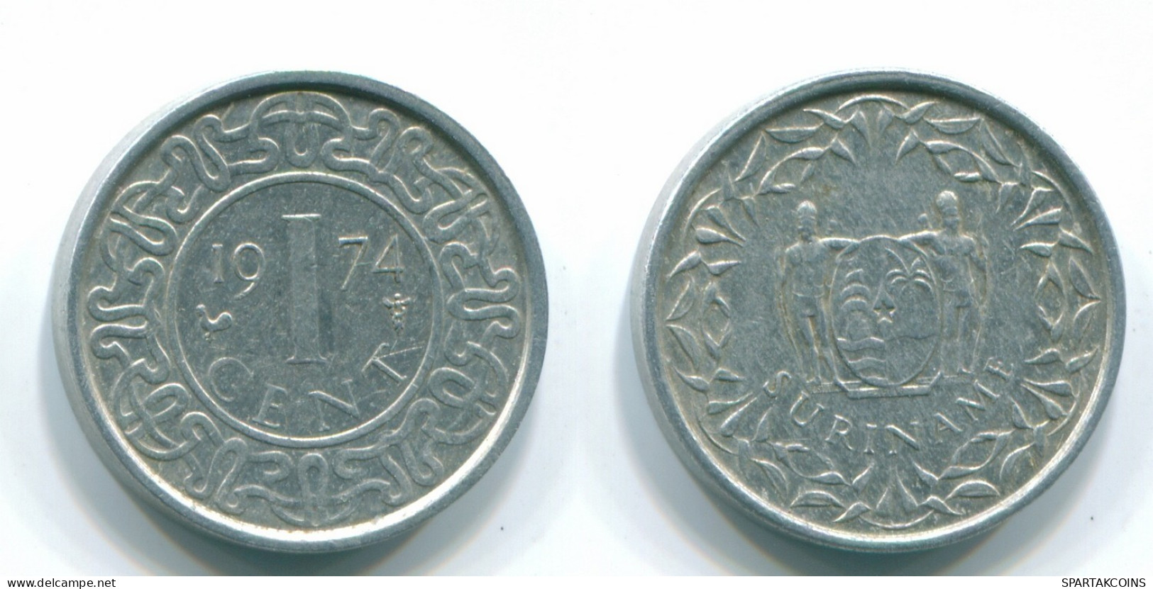 1 CENT 1974 SURINAME Netherlands Aluminium Colonial Coin #S11382.U.A - Surinam 1975 - ...