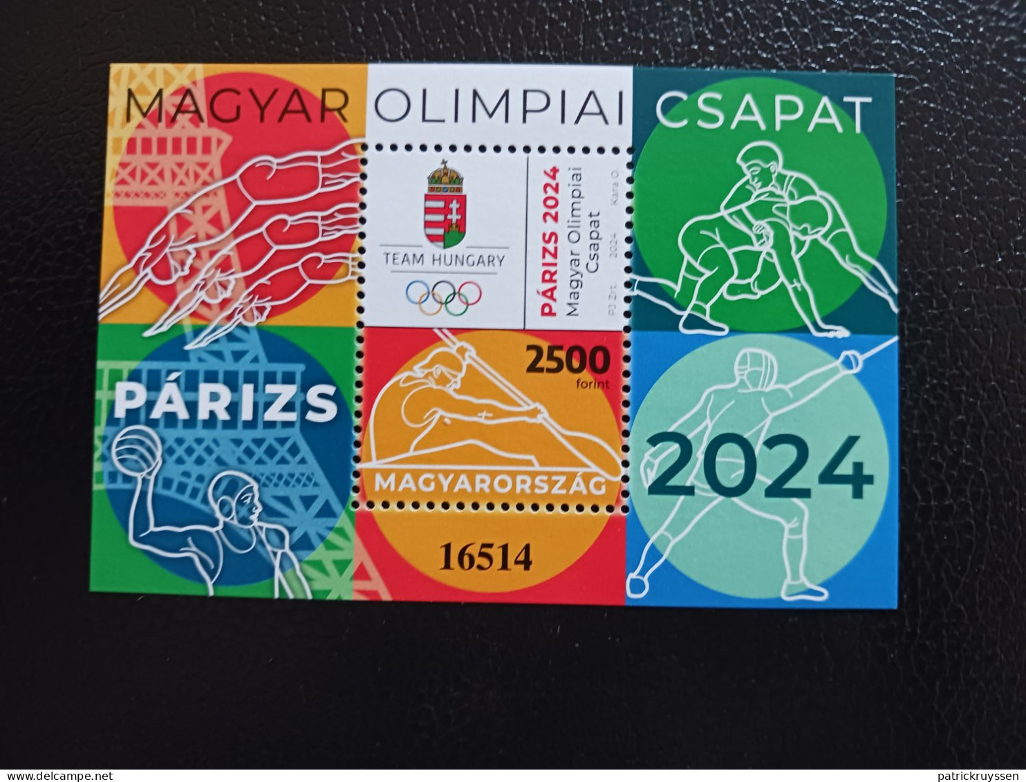 Hungary 2024 Hongrie 33rd Summer Olympic Games PARIS Sport Polo Eiffel Tower Ms1v Mnh - Neufs