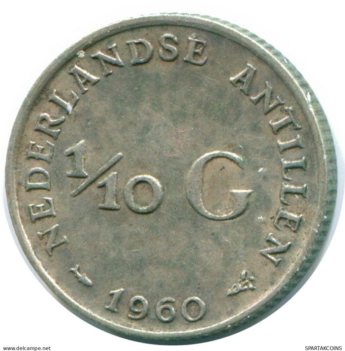 1/10 GULDEN 1960 ANTILLAS NEERLANDESAS PLATA Colonial Moneda #NL12340.3.E.A - Niederländische Antillen