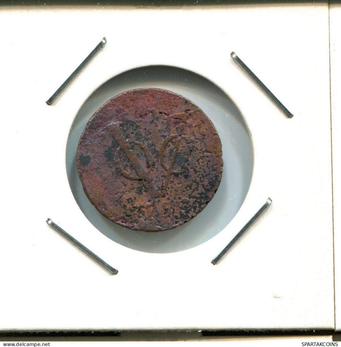 1780 HOLLAND VOC DUIT NIEDERLANDE OSTINDIEN NY COLONIAL PENNY #VOC2797.7.D.A - Dutch East Indies