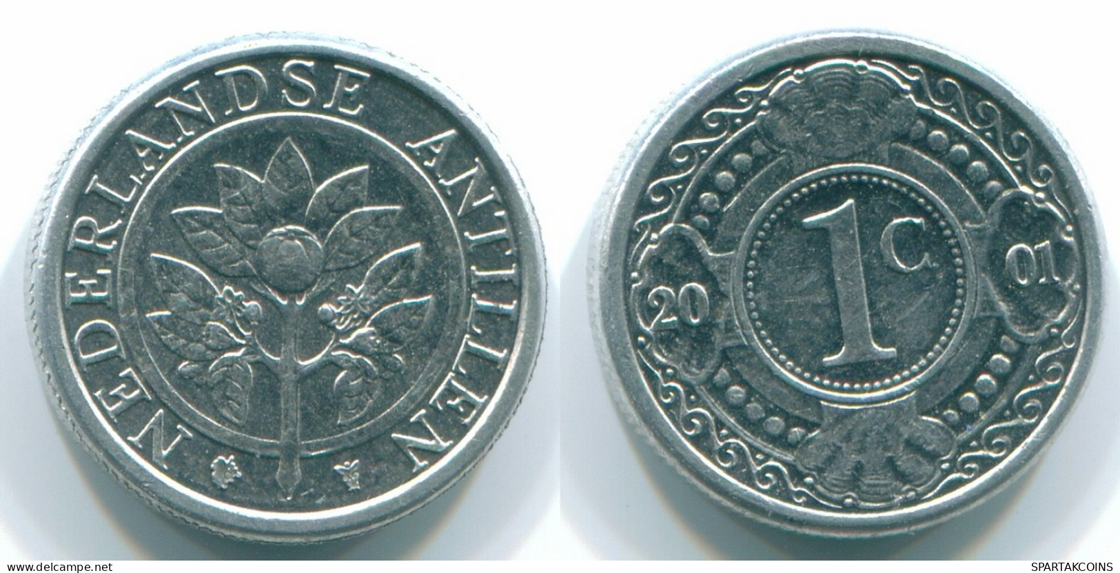 1 CENT 2001 NIEDERLÄNDISCHE ANTILLEN Aluminium Koloniale Münze #S13165.D.A - Niederländische Antillen