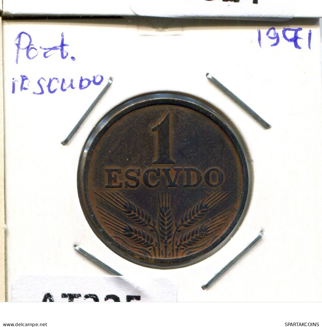 1 ESCUDO 1971 PORTUGAL Pièce #AT325.F.A - Portugal