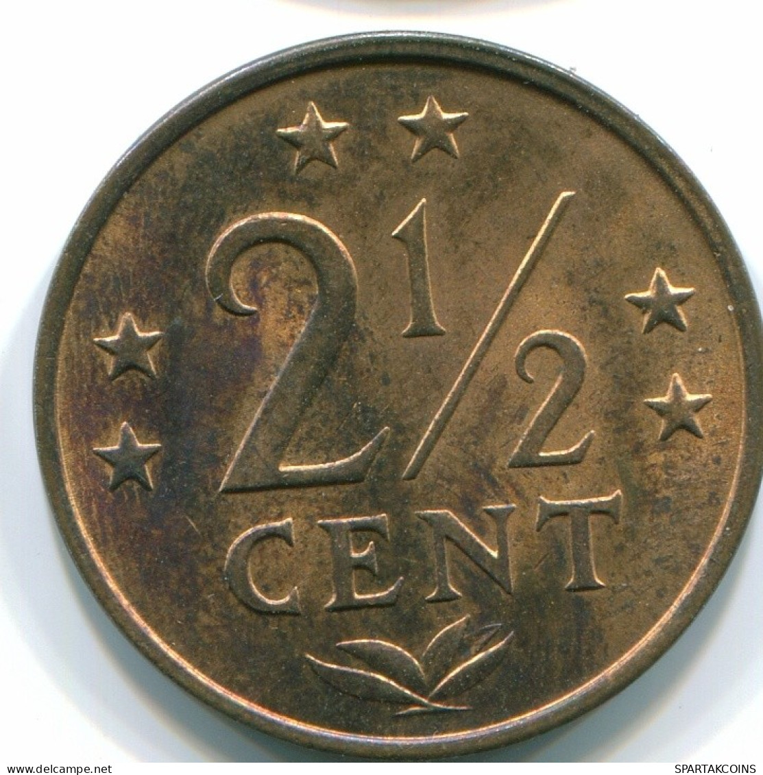 2 1/2 CENT 1976 NIEDERLÄNDISCHE ANTILLEN Bronze Koloniale Münze #S10533.D.A - Netherlands Antilles